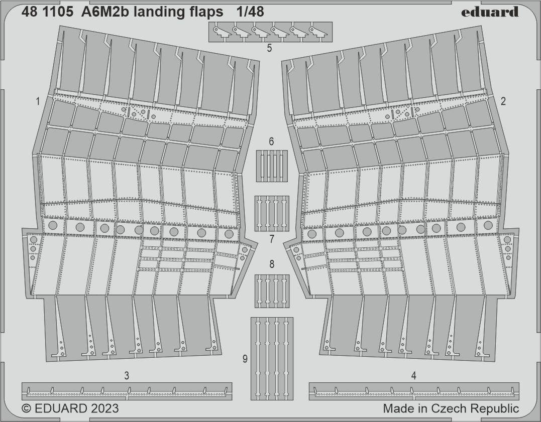 Volets d&amp;#39;atterrissage Eduard 481105 A6M2b ACADEMY 1/48