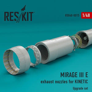 RESKIT RSU48-0015 Buses d&amp;#39;échappement Mirage III E Kinetic 1/48