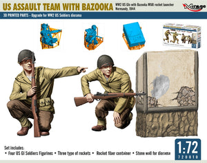 Mirage Hobby 720010 ÉQUIPE D&amp;#39;ASSAUT AMÉRICAINE AVEC BAZOOKA, GI américains de la Seconde Guerre mondiale avec lance-roquettes M1A1, Normandie, 1944, échelle 1/72 – immagine 4