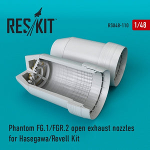 RESKIT RSU48-0110 Buses d&amp;#39;échappement ouvertes pour Phantom FG.1/FGR.2 (kit Hasegawa/Revell 1/48)