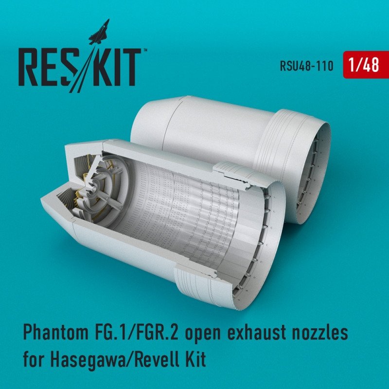 RESKIT RSU48-0110 Buses d&amp;#39;échappement ouvertes pour Phantom FG.1/FGR.2 (kit Hasegawa/Revell 1/48)