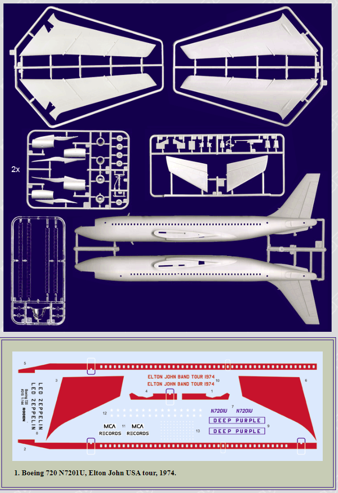 Roden 315 Boeing 720 ELTON JOHN 1974 1/144  – Bild 2