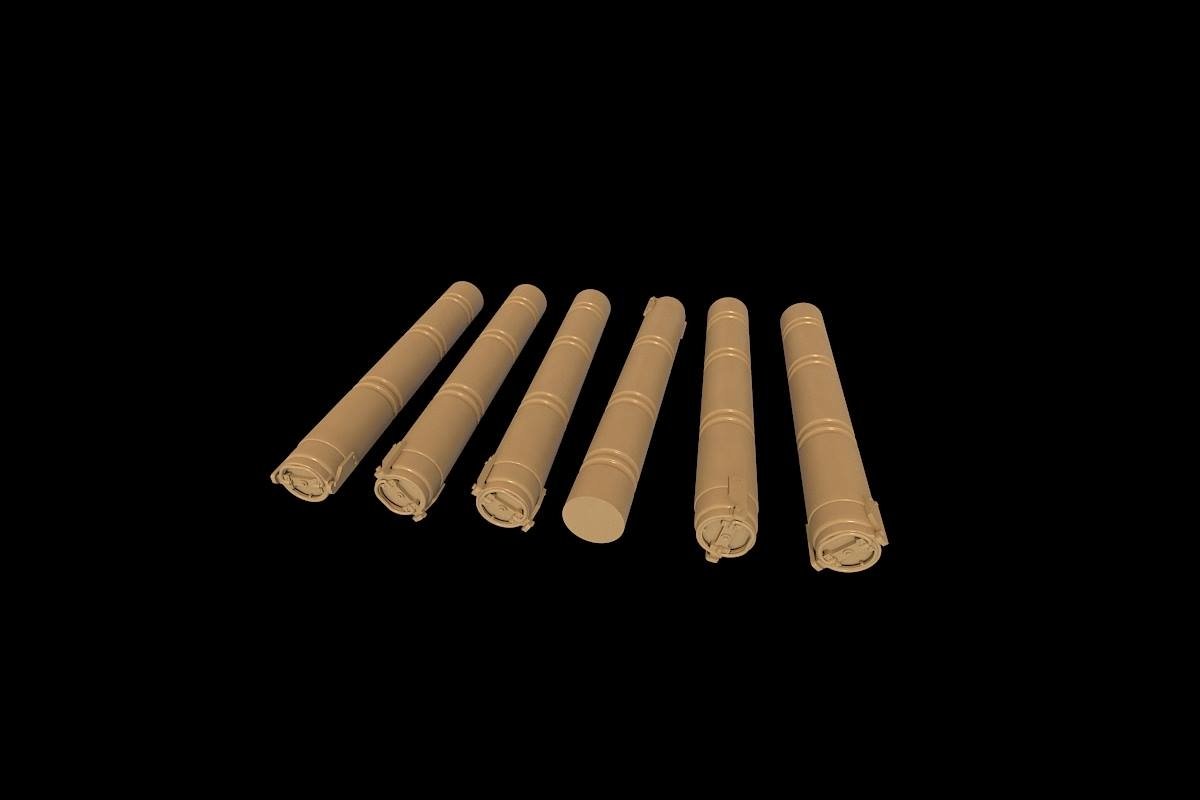 Panzer Art RE35-623 Conteneurs de munitions métalliques pour canon antiaérien FlaK/KwK36 de 88 mm, modèle initial (12 pièces) 1/35