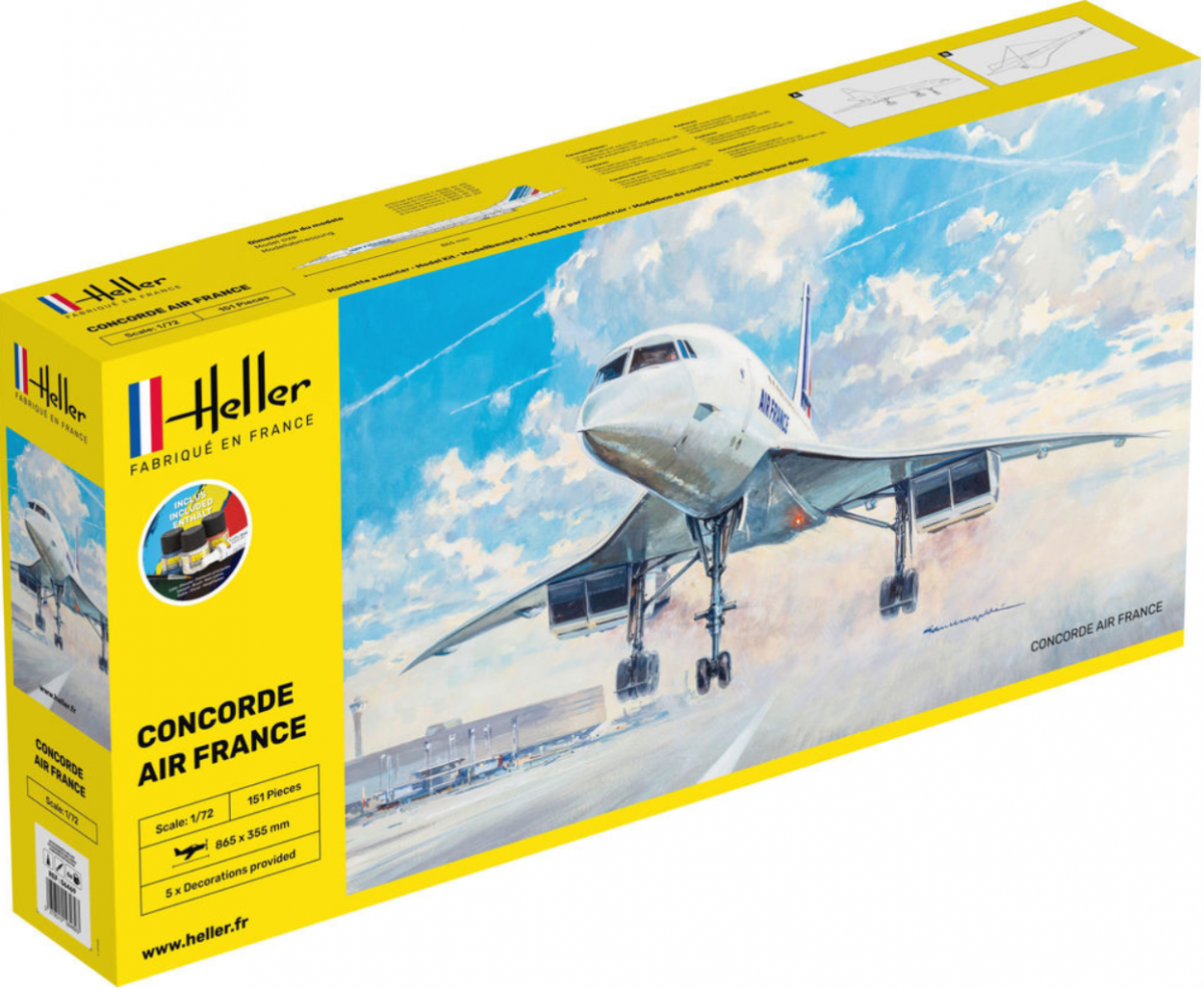 Heller 56469 KIT DE DÉMARRAGE - Concorde AF 1/72 