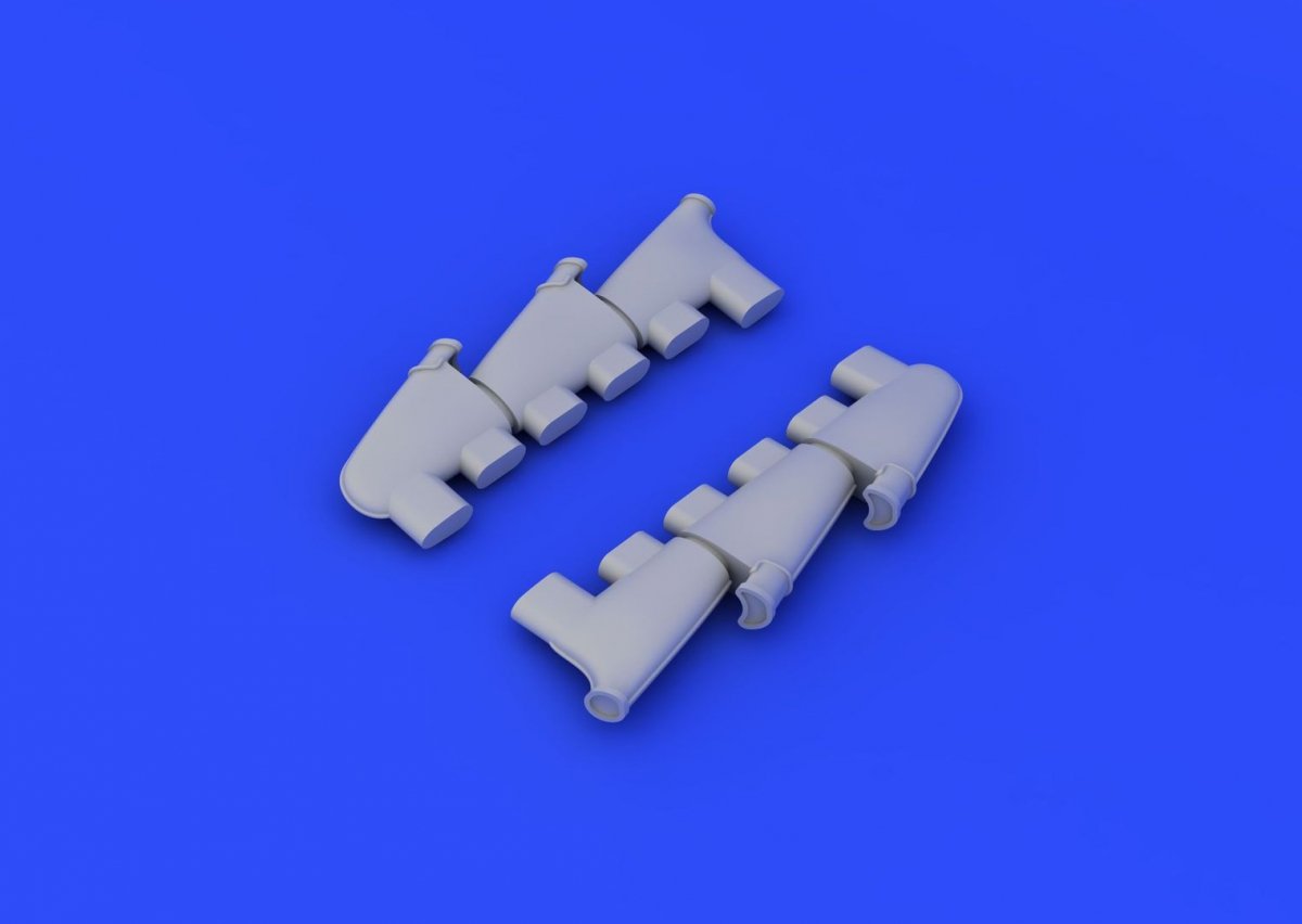 Eduard 648211 Spitfire Mk. I pots d'échappement 1/48 (AIRFIX)