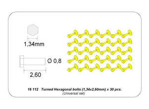 Boulons hexagonaux tournés Aber 16112 (1,34 x 2,60 mm) x 30 pièces (1/16) – imagen 4