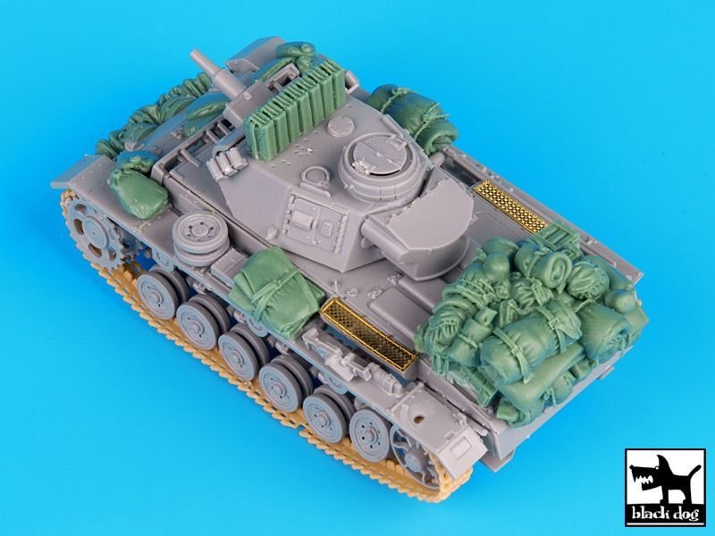 Ensemble d&amp;#39;accessoires Black Dog T72037 pour char allemand Pz.Kpw III Ausf.N DAK au 1/72 (Dragon) – image 4