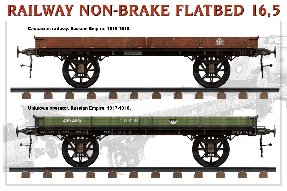 MiniArt 39004 Wagon plat sans frein de chemin de fer 16,5 t 1/35 – Bild 5