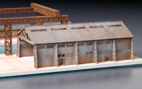 Aoshima 00044 Structure en papier Grande usine 1/700 