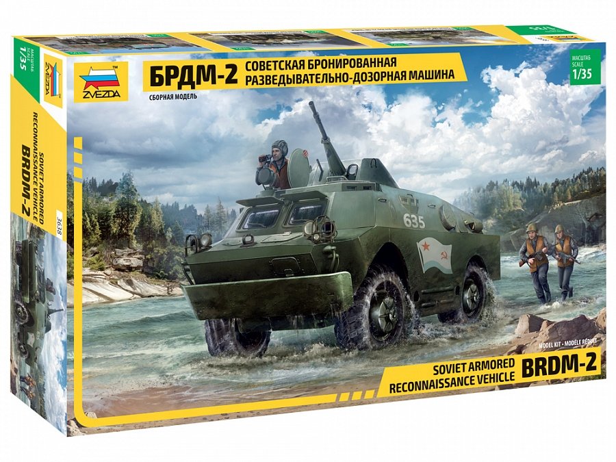 Zvezda 3638 Véhicule blindé de reconnaissance soviétique BDRM-2 1/35