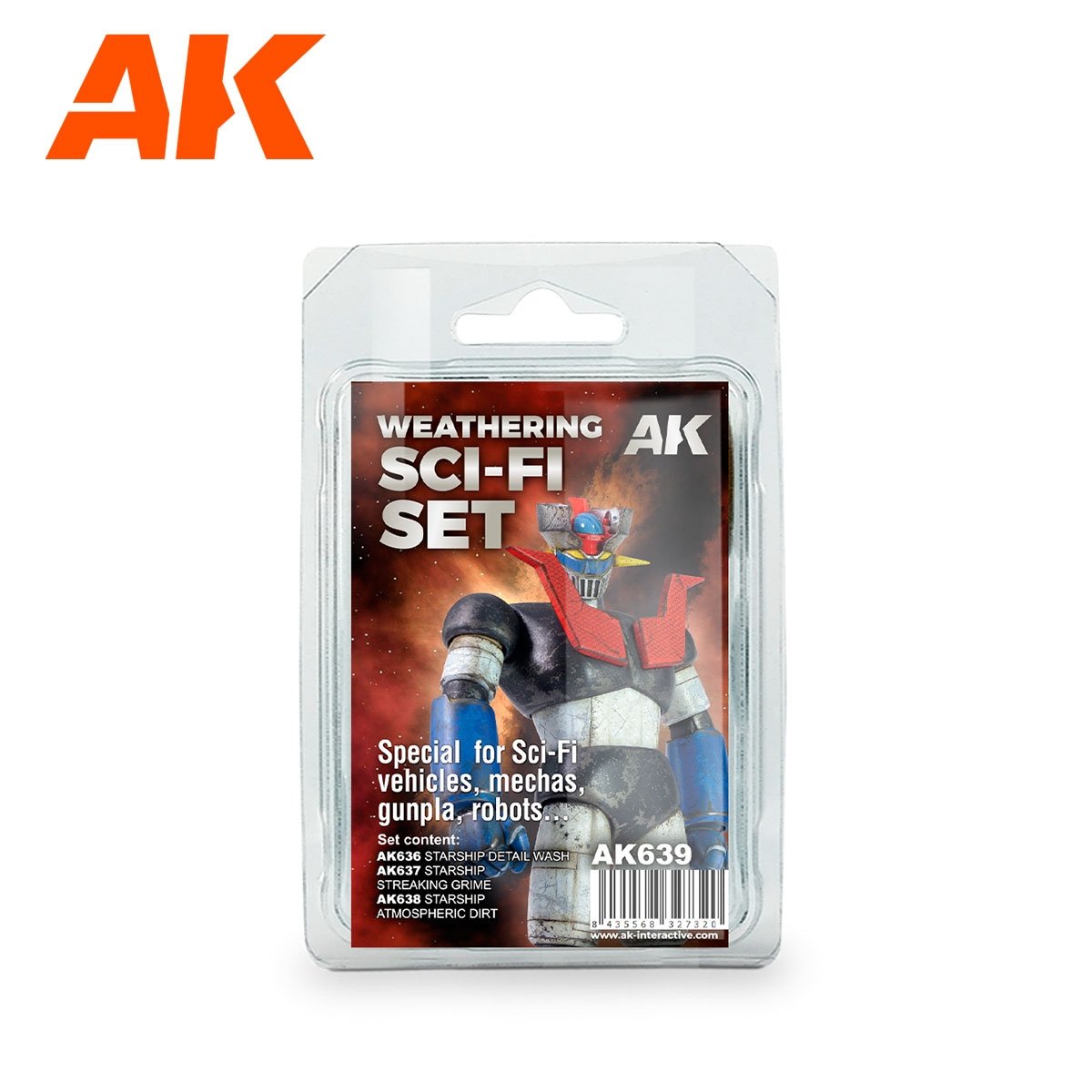 Coffret de science-fiction Weathering AK639 d'AK Interactive (3 x 35 ml)
