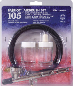AÉROGLISSEURS BADGER - 105-CS PATRIOT AÉROGLISSEUR - AÉROGLISSEUR À ALIMENTATION PAR GRAVITÉ ET TUYAU 0,5 mm