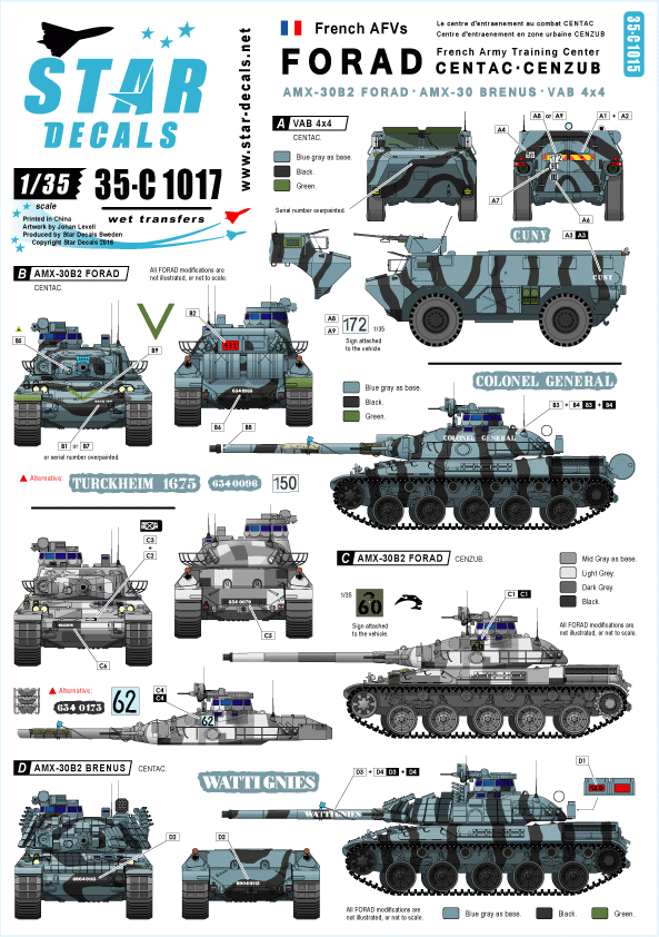 Star Decals 35-C1017 Centre d&amp;#39;entraînement FORAD 1/35