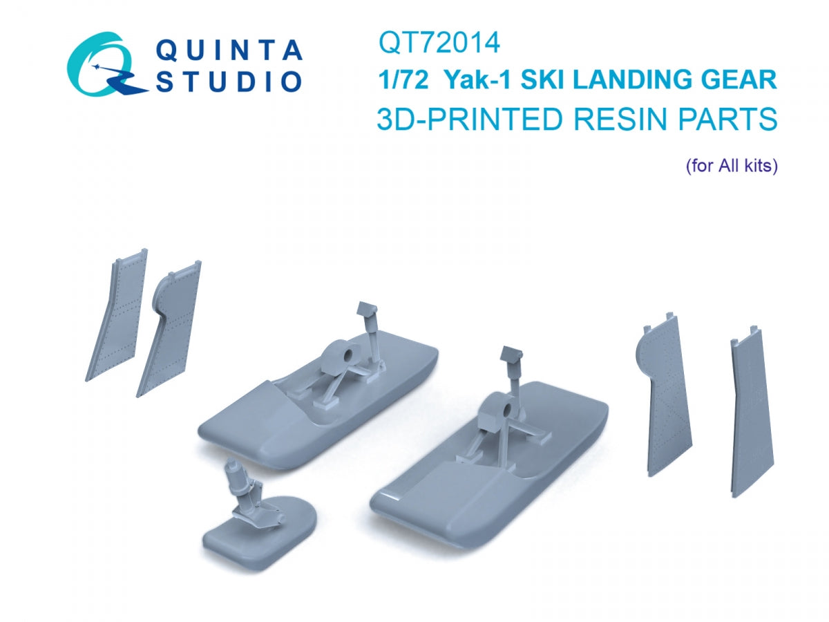 Quinta Studio QT72014 Train d&amp;#39;atterrissage de ski Yak-1 (Zvezda) 1/72