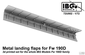 Volets d&amp;#39;atterrissage métalliques IBG 72U002 pour la famille Fw 190D, échelle 1/72
