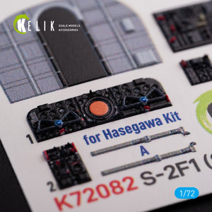 Décalcomanies 3D pour l&amp;#39;intérieur du S-2A Tracker KELIK K72082, compatibles avec la maquette Hasegawa au 1/72 – Bild 6