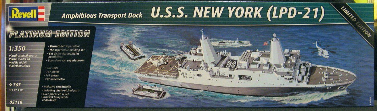 Revell 05118 USS New York (LPD-21) - Dock de transport amphibie (1/350)