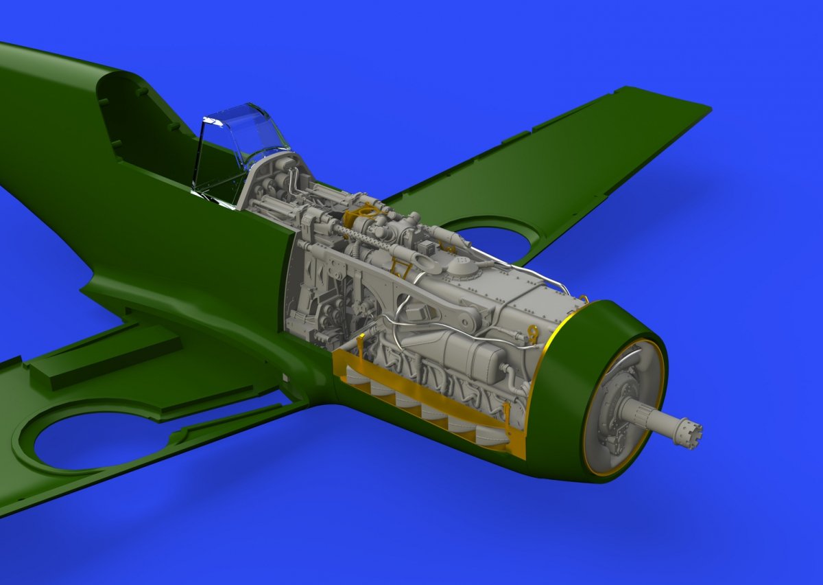 Eduard 648300 Bf 109F moteur et canons de fuselage EDUARD 1/48