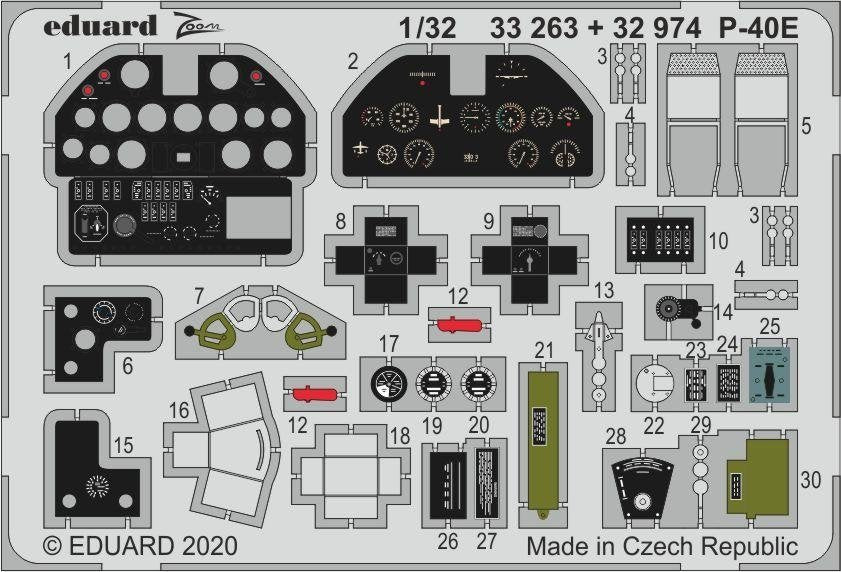 Eduard BIG33122 P-40E partie I pour Trumpeter 1/32 – immagine 3