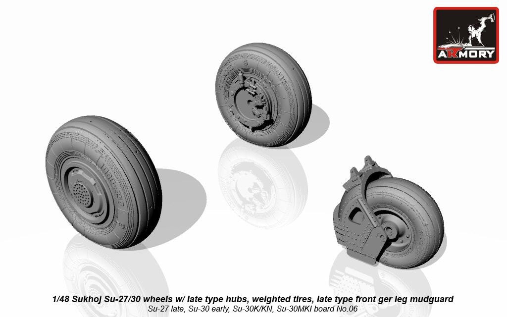 Roues de Flanker Sukhoj Su-27 / Su-30 (Armory Models AW48021) au 1/48