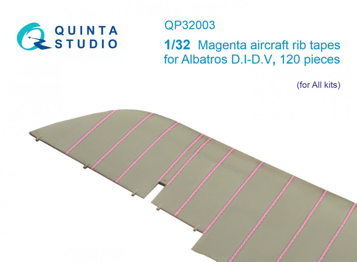 Quinta Studio QP32003 Rubans côtelés magenta Albatros DI-DV (Tous les kits) 1/32