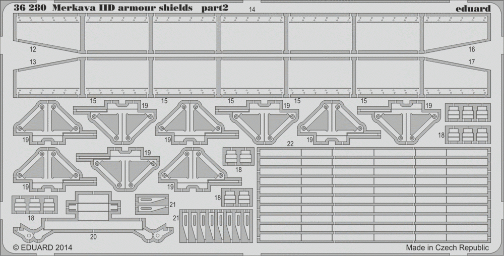 Eduard 36280 Merkava IID blindage boucliers Academy – immagine 2