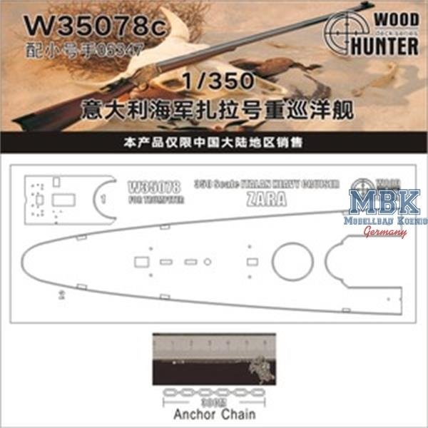 Wood Hunter W35078 Pont en bois Croiseur lourd italien Zara (Trumpeter 05347) 1/350