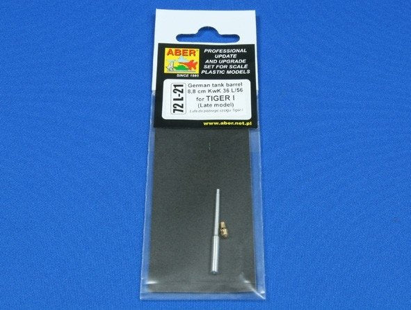 Canon de char allemand Aber 72L-21 de 8,8 cm KwK 36 L/56 pour Tiger I (modèle tardif) à l&amp;#39;échelle 1/72 – image 5