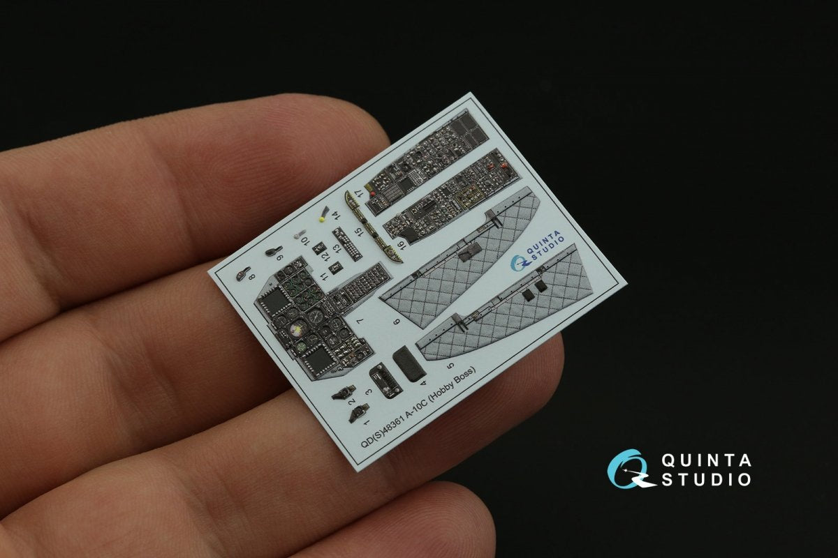 Intérieur imprimé en 3D et coloré sur papier décalcomanie Quinta Studio QDS-48361 A-10C (Hobby Boss) (Petite version) 1/48 – image 7