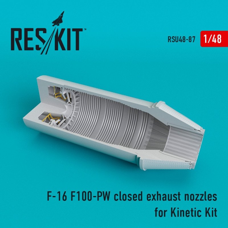 RESKIT RSU48-0087 Tuyère d&amp;#39;échappement fermée F-16 (F100-PW) pour kit Kinetic 1/48