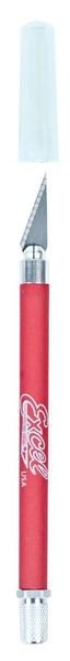 Couteau Excel 16024 K18 à poignée rouge anti-roulis