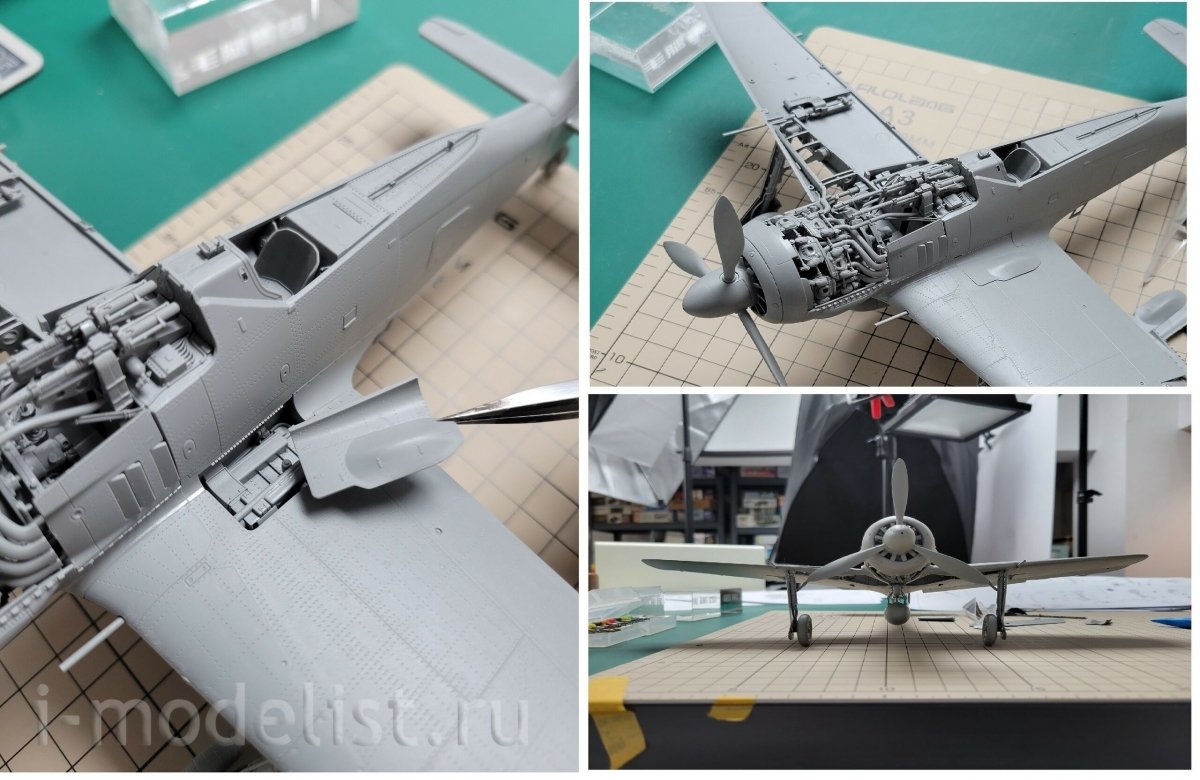 Maquette Border BF-003 Focke-Wulf Fw 190A-6 avec Wgr. 21 et intérieur complet du moteur et de l&amp;#39;armement, échelle 1/35 – immagine 3