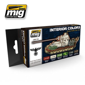 Munitions Mig 7108, couleurs intérieures, chars allemands, 6 x 17 ml
