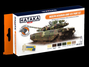 Kit de peinture Hataka HTK-CS112 pour véhicules blindés de combat modernes de l&amp;#39;armée ukrainienne (6 x 17 ml)
