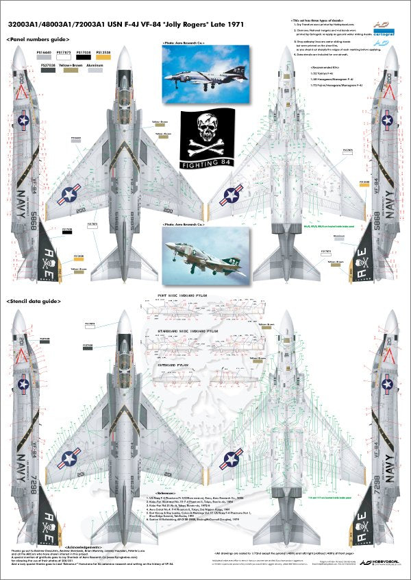 HobbyDecal AL48003V1 F-4J VF-84 Jolly Rogers Fin 1971 1/48 – image 4