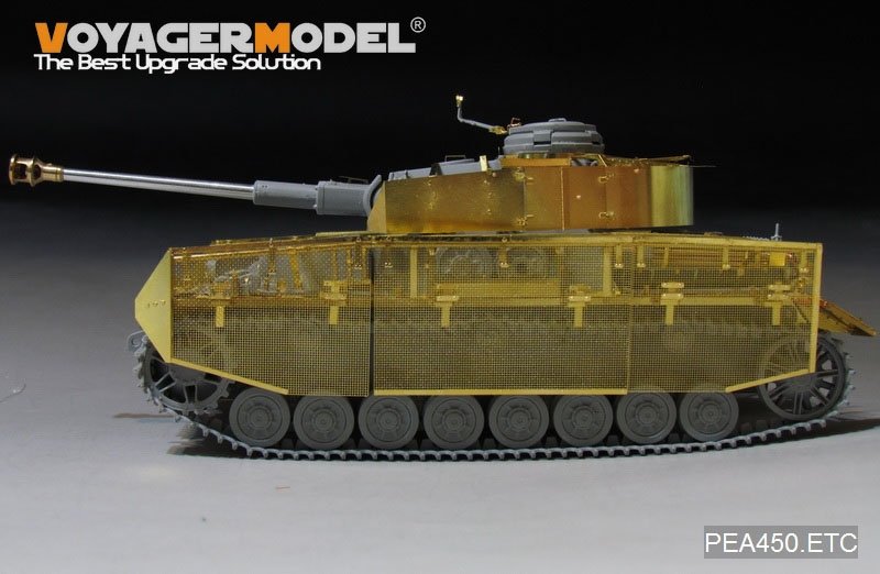 Voyager modèle PEA450 WWII allemand Pz.Kpfw.IV Ausf.J &amp;quot;Thoma Shields&amp;quot; treillis métallique schürzen (dernière production) (POUR Boder 35008) 1/35 – imagen 8