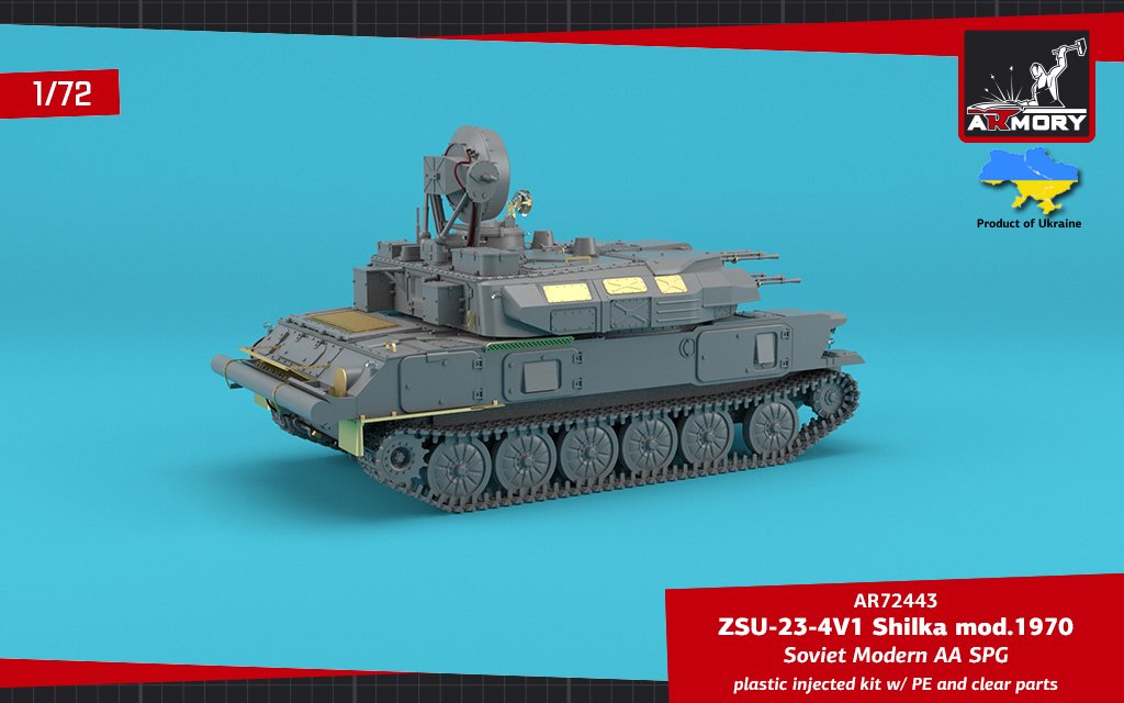 Armory Models 72443 ZSU-23-4V1 Shilka mod.1970 Canon automoteur antiaérien soviétique moderne 1/72 – image 5
