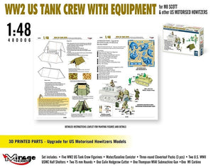 Mirage Hobby 480006 Équipage de char américain de la Seconde Guerre mondiale avec équipement pour M8 Scott et autres obusiers motorisés américains 1/48 – Bild 3