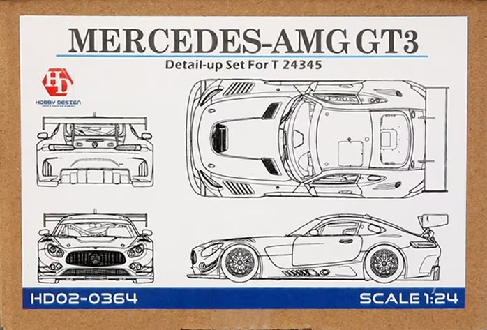 Hobby Design HD02-0364 Mercedes-AMG GT3 - Kit de détails pour Tamiya 24345 1/24