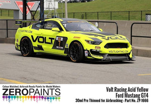 Peinture Zero Paints 1666 Volt Racing Jaune Acide pour Ford Mustang GT4 30 ml  – image 2