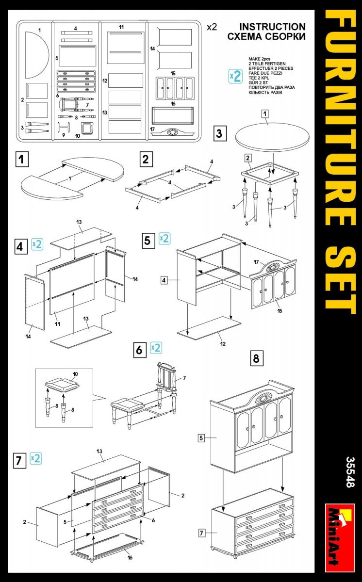 MiniArt 35548 ENSEMBLE DE MEUBLES 1/35 – image 3