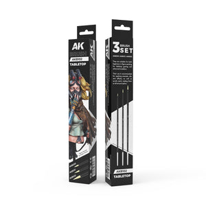 AK Interactive AKB102 ENSEMBLE DE PINCEAUX SYNTHÉTIQUES DE TABLE