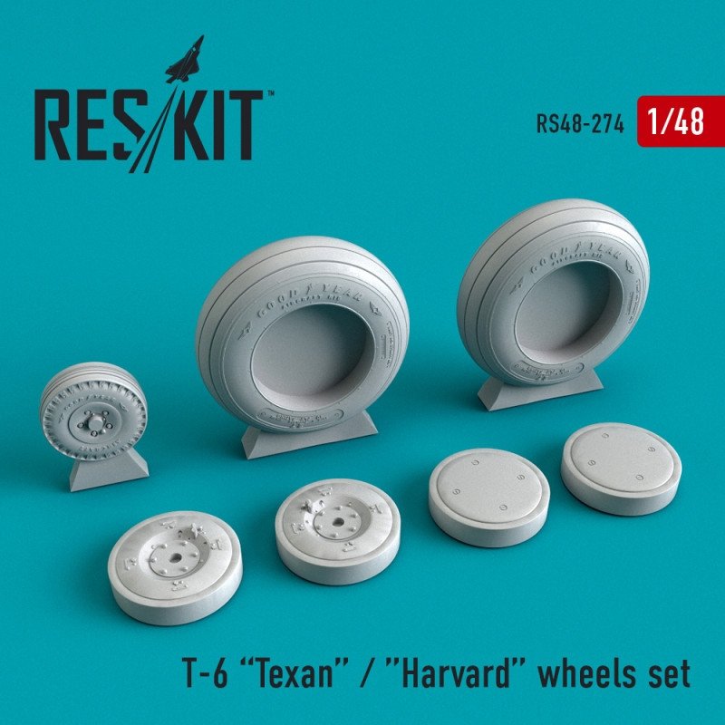 RESKIT RS48-0274 Jeu de roues Texan T-6 1/48