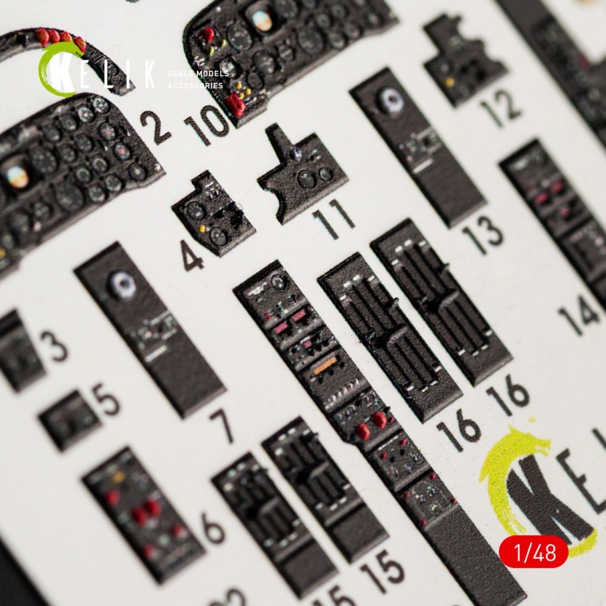 KELIK K48055 IA-58 PUCARA INTERIOR 3D DECALS FOR KINETIC KIT 1/48 – zdjęcie 6