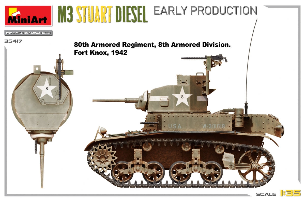 MiniArt 35417 M3 Stuart Diesel Première production 1/35 – image 4