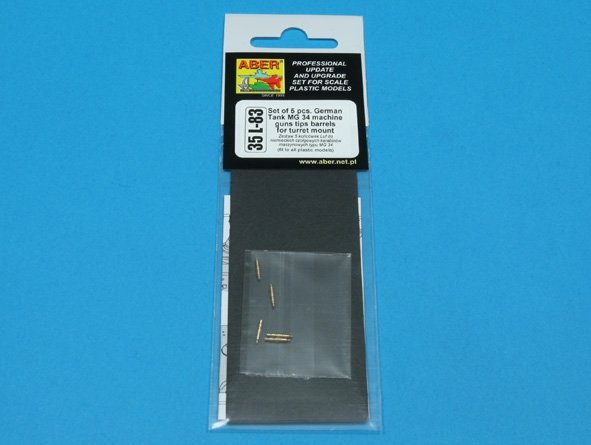 Aber 35L-083 Ensemble de 5 pièces. Embouts de canons pour mitrailleuses MG 34 de char allemand, pour montage sur tourelle (1/35) – immagine 3