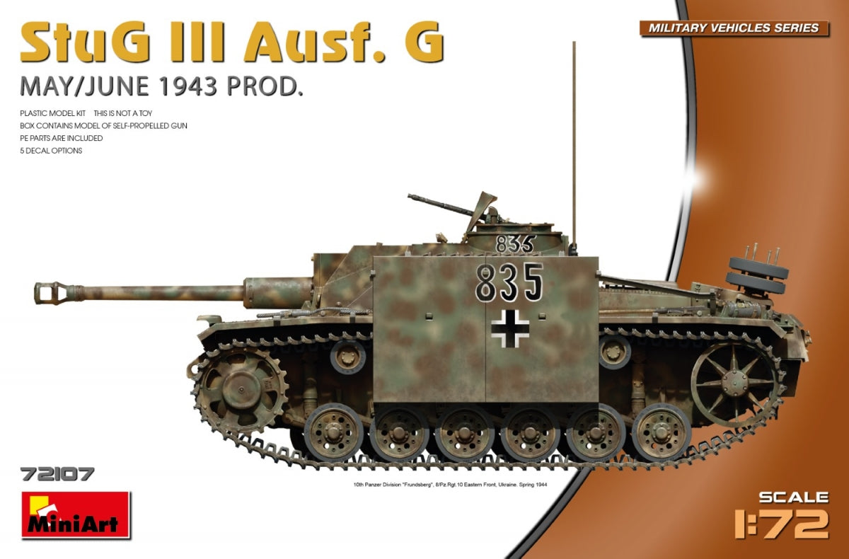 MiniArt 72107 StuG III Ausf. G MAI/JUIN 1943 PRODUCTION 1/72