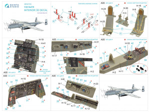 Intérieur imprimé en 3D et coloré sur papier décalcomanie (ZM SWS) Quinta Studio QD32103 He 219 1/32 – image 2