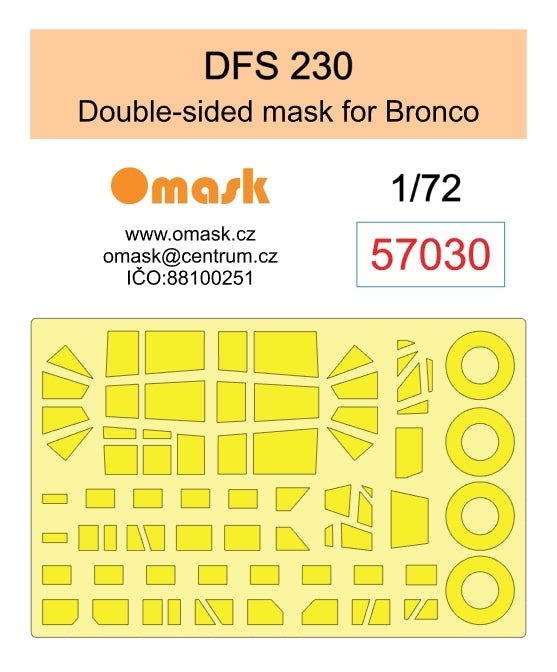 Masque double face Omask 57030 DFS 230 (pour Bronco) 1/72 