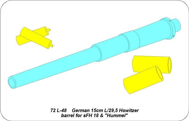 Canon allemand Aber 72L-48 de 15 cm pour sFH 18 et « Hummel » au 1/72  – image 7